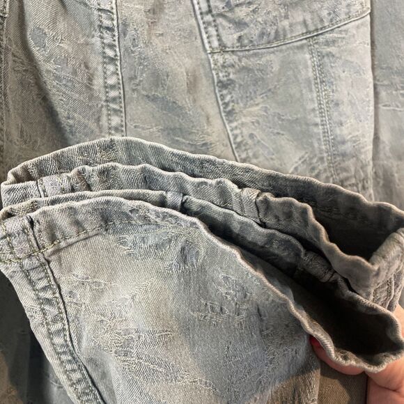 Anthropologie The Wanderer Green Floral Tone On Tone Pants Size 32 - Picture 8 of 9